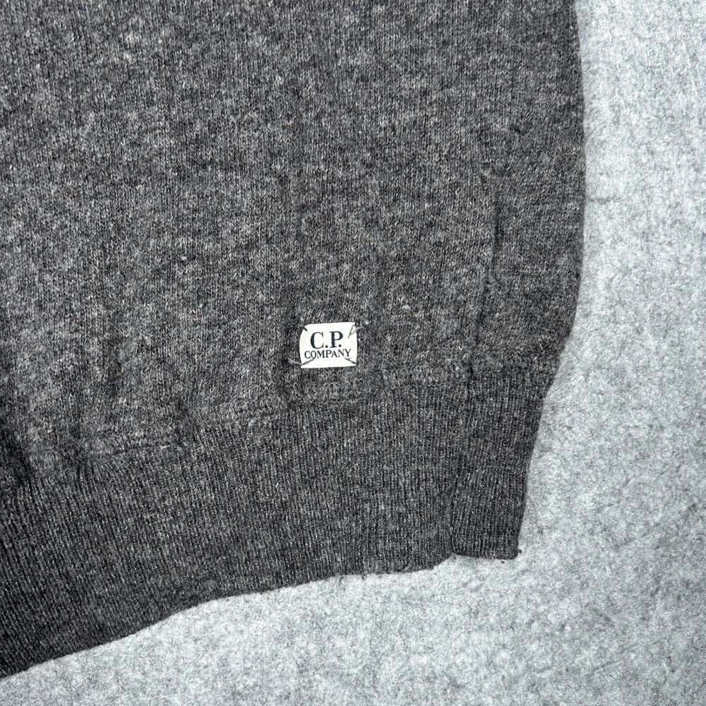 CP Company Sweater Mens Grey Wool Linen Blend Crewneck Knit italy Made - Picture 4 of 16